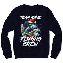 Load image into Gallery viewer, Custom Christmas Sailfish Fishing Team Shirts, Sailfish Fishing Crew Sweatshirt Fishing Gifts IPHW5662