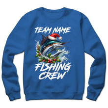 Load image into Gallery viewer, Custom Christmas Sailfish Fishing Team Shirts, Sailfish Fishing Crew Sweatshirt Fishing Gifts IPHW5662