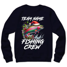 Load image into Gallery viewer, Custom Christmas Rainbow Trout Fishing Team Shirts, Trout Fishing Crew Sweatshirt Fishing Gifts IPHW5667