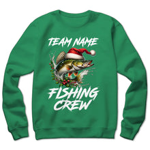 Load image into Gallery viewer, Custom Christmas Walleye Fishing Team Shirts, Walleye Fishing Crew Sweatshirt, Christmas Fishing Gifts IPHW5668