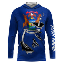 Load image into Gallery viewer, MI Michigan Flag Fishing 3D Fish Hook UV protection quick dry customize name long sleeves shirts personalized Patriotic fishing apparel gift for Fishing lovers IPH1902