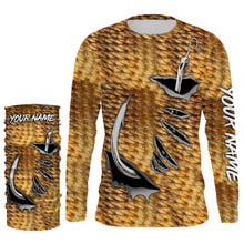 Load image into Gallery viewer, Redfish Fishing scales Fish hook Custom Long Sleeve performance Fishing Shirts IPH1920