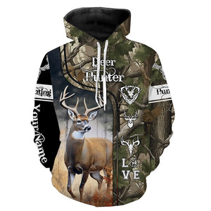 Personalized Deer Hunter Full Printing Shirts Big Game Hunting Camo Deer Shirt For Men And Women IPHW5449