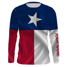 Load image into Gallery viewer, Personalized Texas Flag UV Protection Long Sleeve performance Fishing Shirts IPHW479