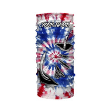Load image into Gallery viewer, Custom Fish Hook American Flag Tie Dye Camo Long Sleeve Fishing Shirts, Patriotic Fishing Jerseys IPHW4697