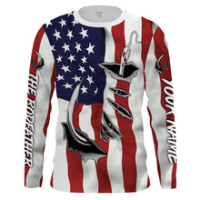 Load image into Gallery viewer, The rodfather Fish hook American Flag Shirts, Personalized father&#39;s day Fishing gifts - IPHW1167