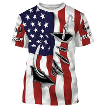 Load image into Gallery viewer, The rodfather Fish hook American Flag Shirts, Personalized father&#39;s day Fishing gifts - IPHW1167