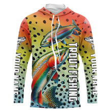 Load image into Gallery viewer, Personalized Rainbow Trout Long Sleeve Fishing Shirts, Trout Fly Fishing Apparel IPHW5601