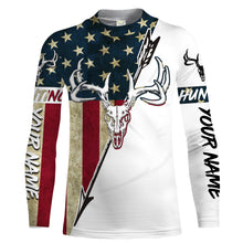 Load image into Gallery viewer, Bow Hunter Deer Hunting American Flag Custom All over print Shirts, Deer skull shirts - IPHW1158