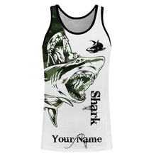 Load image into Gallery viewer, Shark Fishing Tattoo Green Camo Customize name 3D All over print shirts NQS662