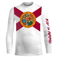 Load image into Gallery viewer, Custom Florida Flag Shirts, Patriot Long Sleeve Performance Shirts UV Protection  IPHW731