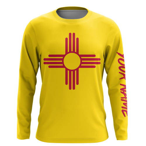 New Mexico Flag  Custom UV Protection Long Sleeve Performance Shirts Personalized Patriotic Gifts - IPHW734