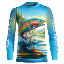 Load image into Gallery viewer, Fly Fishing Rainbow Trout Custom Long Sleeve Fishing Shirts, Trout Fishing Jerseys IPHW5583