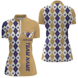 Personalized Vintage Bowling Shirts For Women Fall Bowling Team Jersey Christmas Bowling Gifts IPHW5482