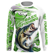 Load image into Gallery viewer, Personalized Bass Fishing Jerseys, Multi-Color Bass Long Sleeve Tournament Fishing Shirts IPHW5924