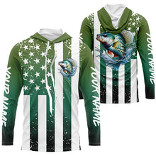 Load image into Gallery viewer, Custom Crappie Long Sleeve Tournament Fishing Shirts, Grunge American Flag Patriotic Fishing Shirts IPHW5603