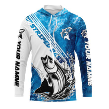 Load image into Gallery viewer, Personalized Striped Bass Long Sleeve  Performance Fishing Shits, Striper Fishing Jerseys IPHW5637