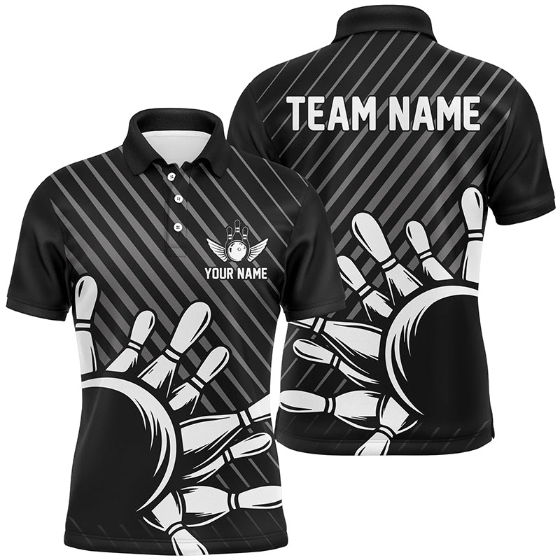 Personalized Bowling Jersey With Name And Team Name Bowling Jersey Bowling Polo Shirt For Men IPHW5338