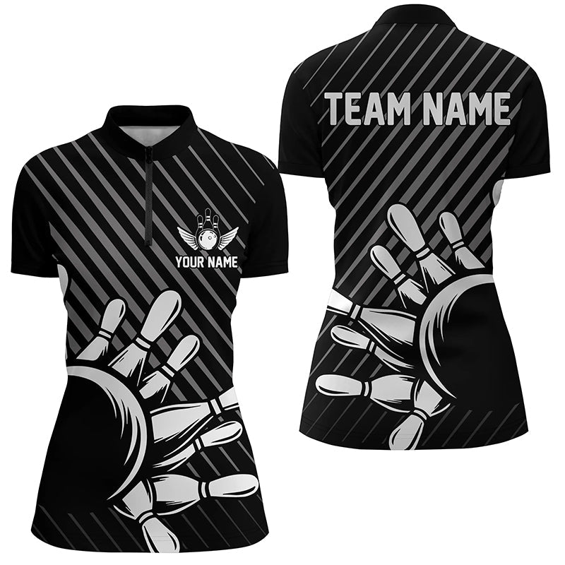 Personalized Bowling Jersey With Name And Team Name Bowling Polo Shirt For Women IPHW5338