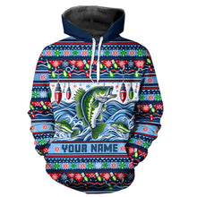 Load image into Gallery viewer, Bass Fishing Ugly Sweater Pattern Christmas Custom Fishing Shirts Personalized Fishing Gifts IPHW5561