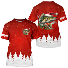 Load image into Gallery viewer, Walleye Fishing Custom Christmas Fishing Shirts, Xmas Fishing Gifts For Men, Women And Kids IPHW5569