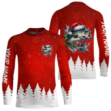 Load image into Gallery viewer, Bass Fishing Custom Christmas Fishing Shirts, Xmas Fishing Gifts For Men, Women And Kids IPHW5570