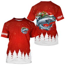 Load image into Gallery viewer, Chinook Salmon Fishing Custom Christmas Fishing Shirts, Xmas Fishing Gifts For Men, Women And Kids IPHW5574