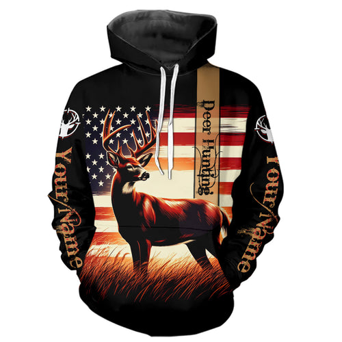 Personalized Deer Hunting Full Printing Shirts, Deer Hunter Custom Name All Over Print Shirts For Men And Women IPHW5424