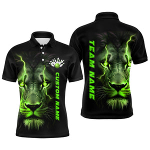 Green Lion Custom Men Bowling Polo Shirts Bowling League Shirts Bowling Team Jerseys Outfits IPHW5358