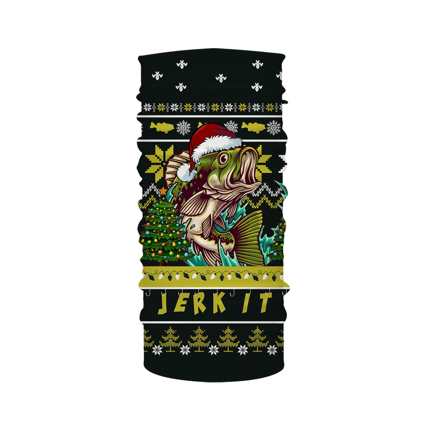 Funny ugly Christmas Bass fishing shirts for men Performance Long Sleeve Fishing Shirt NQS1000