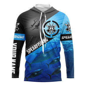 Tuna blue water spearfishing Custom Name UV protection UPF 30+ fishing jersey, custom fishing apparel NQS3070