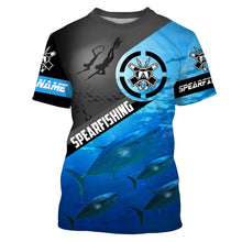 Load image into Gallery viewer, Tuna blue water spearfishing Custom Name UV protection UPF 30+ fishing jersey, custom fishing apparel NQS3070