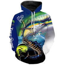 Load image into Gallery viewer, Mahi-mahi, Wahoo, Tuna Customize Name All Over Printed Shirts For Men And Women Personalized Fishing Gift NQS233