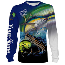 Load image into Gallery viewer, Mahi-mahi, Wahoo, Tuna Customize Name All Over Printed Shirts For Men And Women Personalized Fishing Gift NQS233