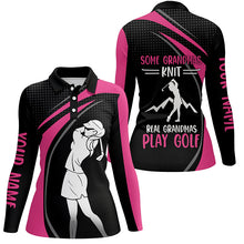 Load image into Gallery viewer, Pink Womens golf polo shirt custom some grandmas knit real grandmas play golf mother's day gifts NQS5342