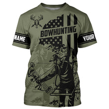 Load image into Gallery viewer, Bow hunter Deer Hunting American flag Custom 3D All over printed Shirts, Bowhunting shirt for hunter NQS4622