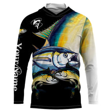 Load image into Gallery viewer, Tuna saltwater fishing Customize Name UV protection quick dry UPF 30+ long sleeves fishing shirts,gifts for fishing lover NQS2451