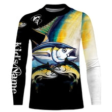 Load image into Gallery viewer, Tuna saltwater fishing Customize Name UV protection quick dry UPF 30+ long sleeves fishing shirts,gifts for fishing lover NQS2451