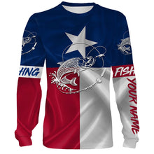 Load image into Gallery viewer, Tarpon fishing Texas Flag 3D All Over printed shirts personalized fishing apparel for Adult and kid NQS418