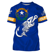 Load image into Gallery viewer, NV Nevada Fishing Flag Fish hook skull Custom sun protection fishing shirts for men, women, kid NQS3399