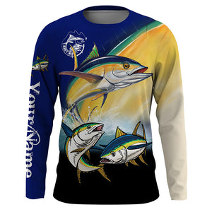 Tuna Fishing Saltwater Game Fish Custom name Long sleeve Fishing Shirts, Tuna Fishing jerseys NQS4067