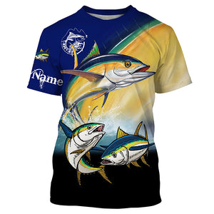 Tuna Fishing Saltwater Game Fish Custom name Long sleeve Fishing Shirts, Tuna Fishing jerseys NQS4067