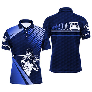 Men golf polo shirts custom name blue golf evolution men golf top, funny golf polo shirts for mens NQS6992