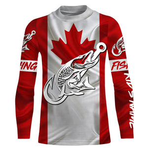 Canada Musky Fishing tattoo Custom long sleeve performance fishing shirts, Muskie fishing jerseys NQS3435