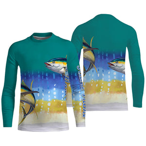 Tuna fishing saltwater fish sun protection Customize name long sleeves tournament fishing shirts NQS4502