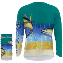 Load image into Gallery viewer, Tuna fishing saltwater fish sun protection Customize name long sleeves tournament fishing shirts NQS4502