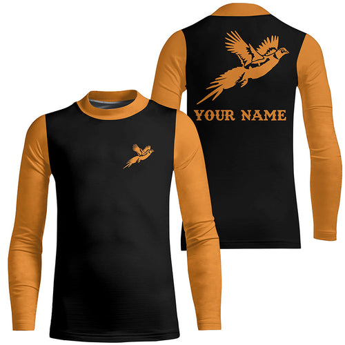 Black and orange Pheasant Hunting Custom 3D All Over Printed Shirts, Personalized Hunting gift NQS6564