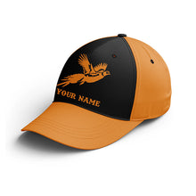 Load image into Gallery viewer, Pheasant hunting hat black and orange Custom Unisex hunting Baseball pheasant hat cap NQS6565