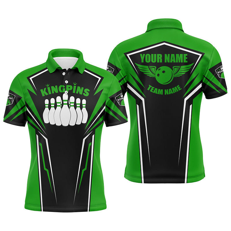 Custom bowling shirt for men – personalized team jersey front view