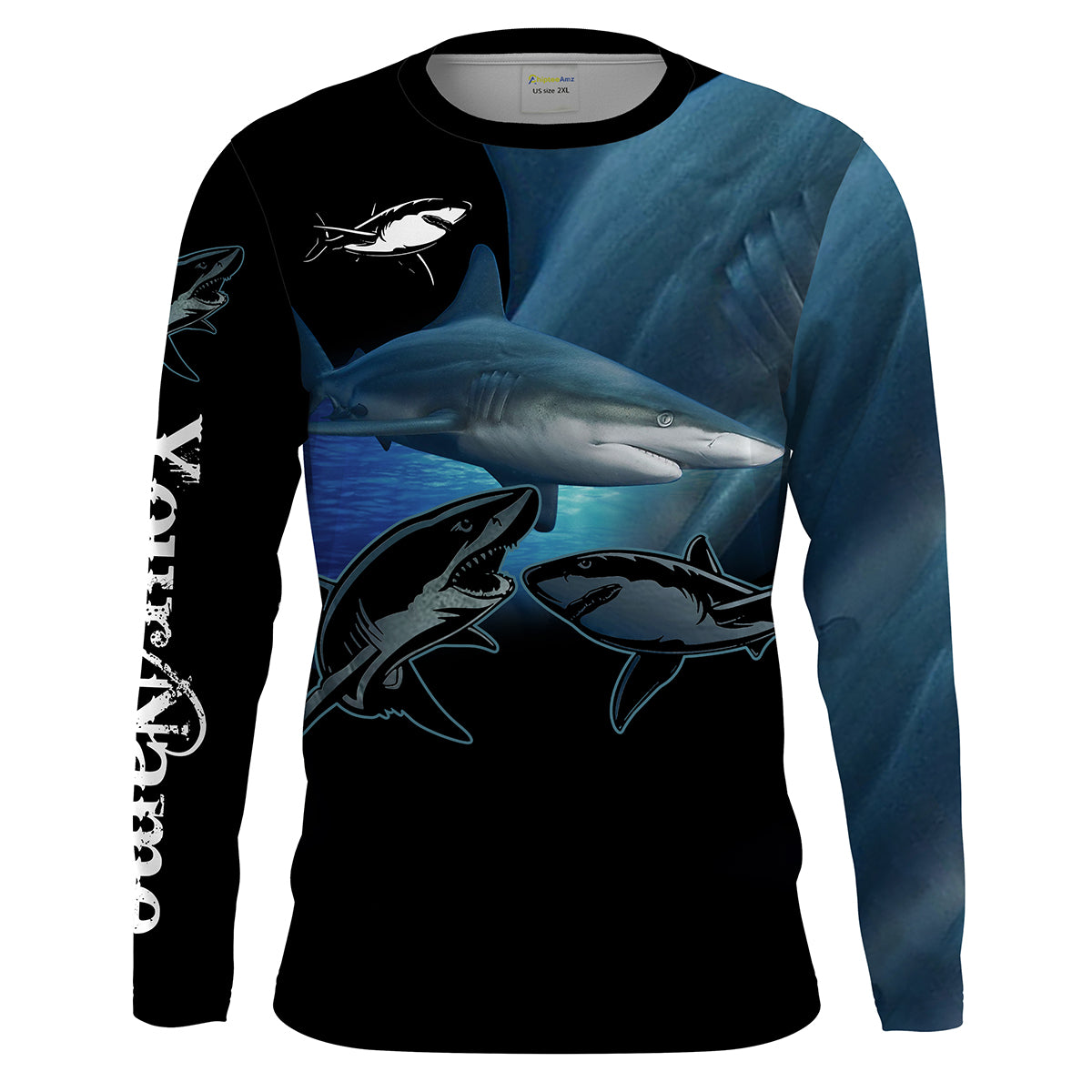 Blacktip shark Fishing Customize Name long sleeves fishing shirts, Personalized Fishing Gift NQS2092